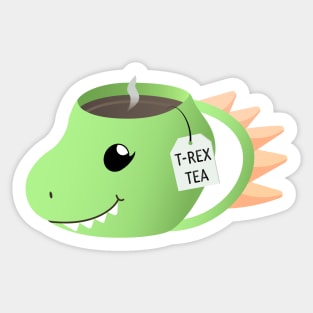 T Rex Tea Sticker